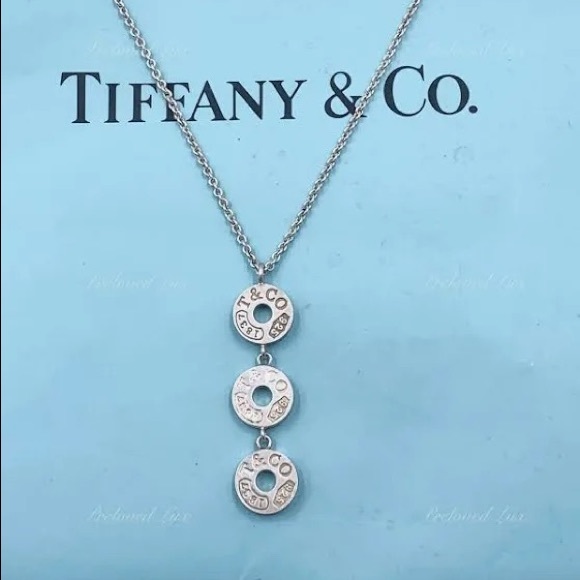 Tiffany & Co. Jewelry - Tiffany&Co. Silver 925 1837 Triple Circle Pendant Necklace